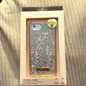 Nanette Lepore Crystal phone case Silver